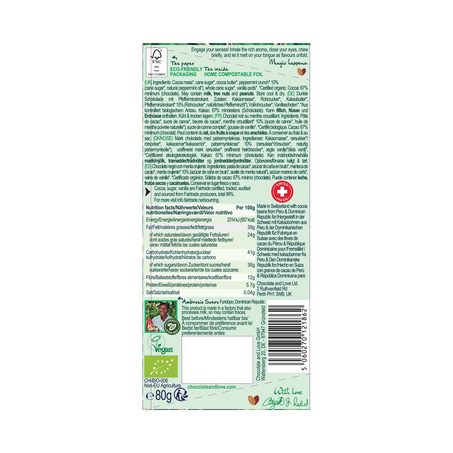 MINT 67% - DARK CHOCOLATE WITH MINT CRUNCH