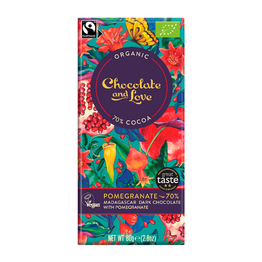 POMEGRANATE 70% - DARK CHOCOLATE WITH POMEGRANATE