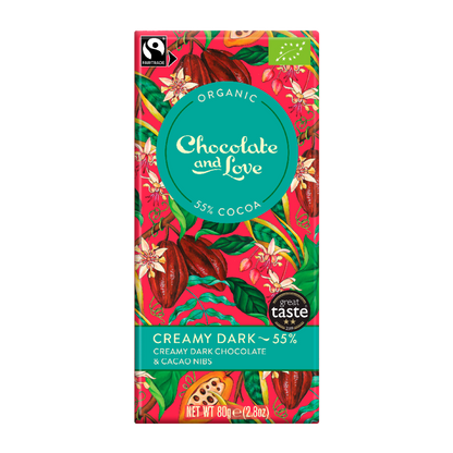 CREAMY DARK 55% - CREAMY DARK CHOCOLATE WITH CACAO NIBS