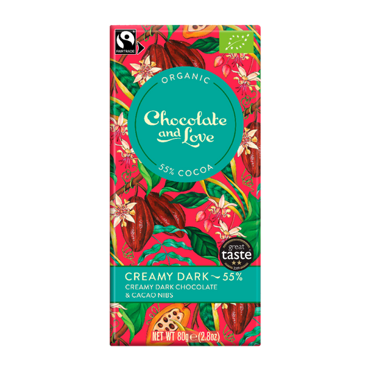 CREAMY DARK 55% - CREAMY DARK CHOCOLATE WITH CACAO NIBS
