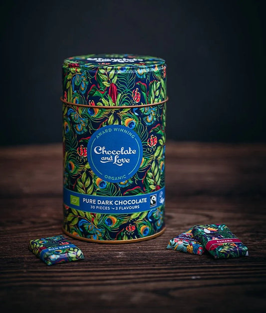 RICH DARK TIN - VEGAN PURE DARK CHOCOLATE ASSORTMENT OF 30 x 5.5g NAPOLITAINS